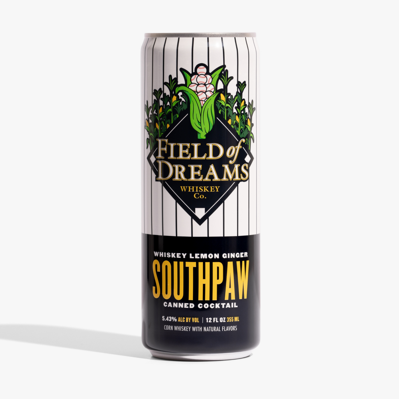 Field of Dreams Southpaw Whiskey Lemon Ginger Canned Cocktail